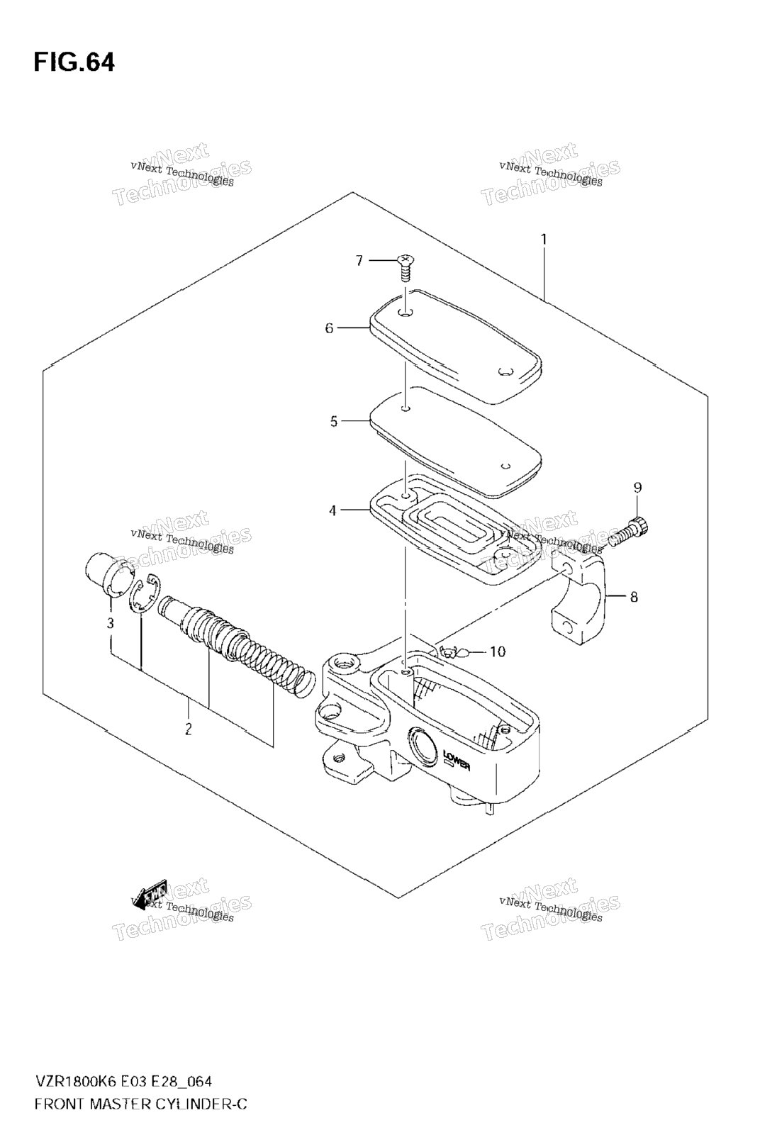 Нажмите для увеличения Front Master Cylinder