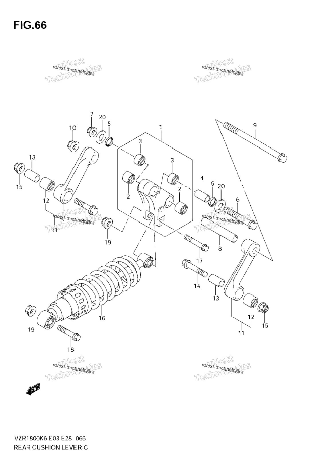 Нажмите для увеличения Rear Cushion Lever