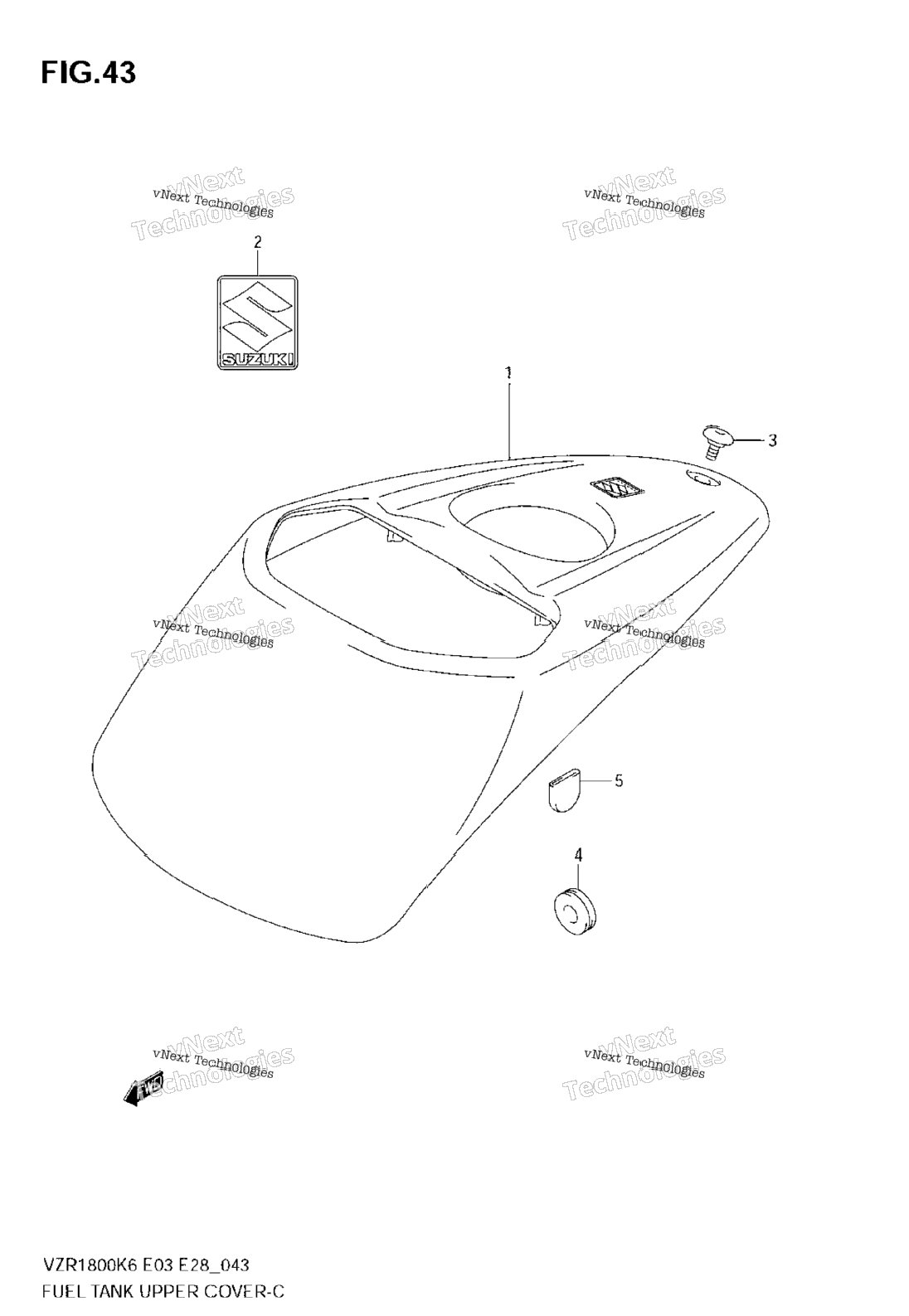 Нажмите для увеличения Fuel Tank Upper Cover