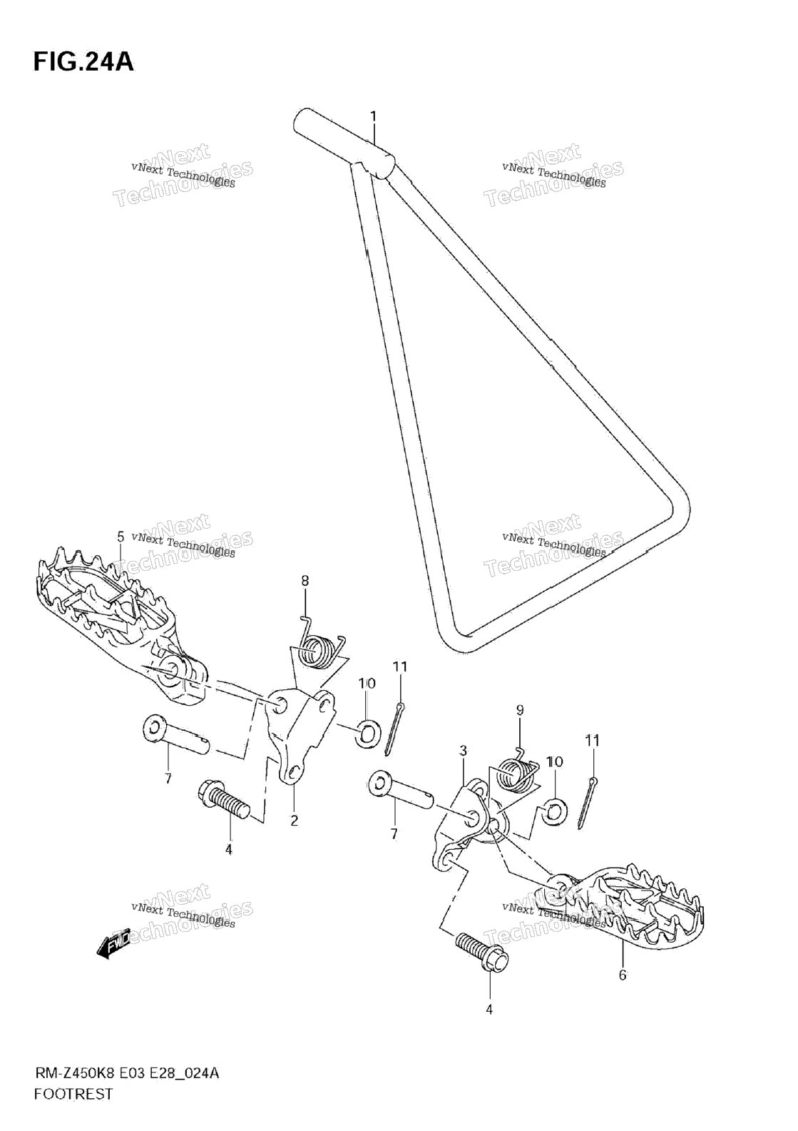 Footrest (Rm-Z450 L1)
