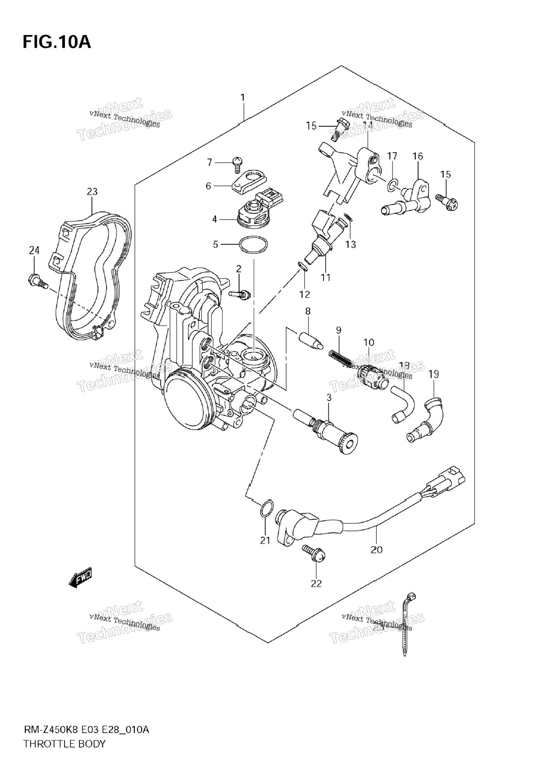 Throttle Body (Rm-Z450 L1)