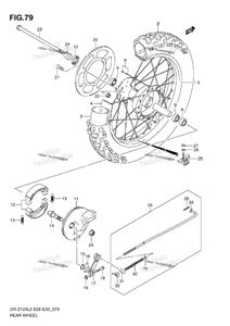 Нажмите для увеличения Rear Wheel (Dr-Z125 E28)