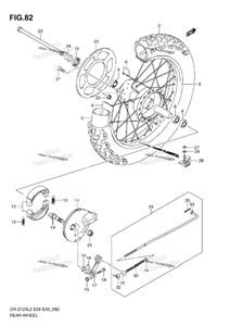 Нажмите для увеличения Rear Wheel (Dr-Z125l E33)