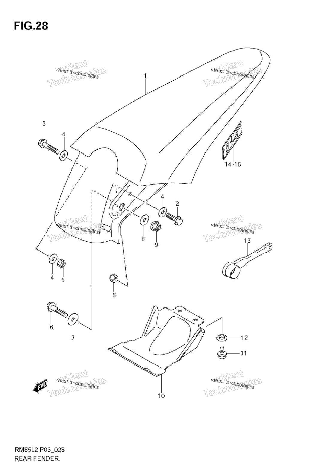 Rear Fender (Rm85)