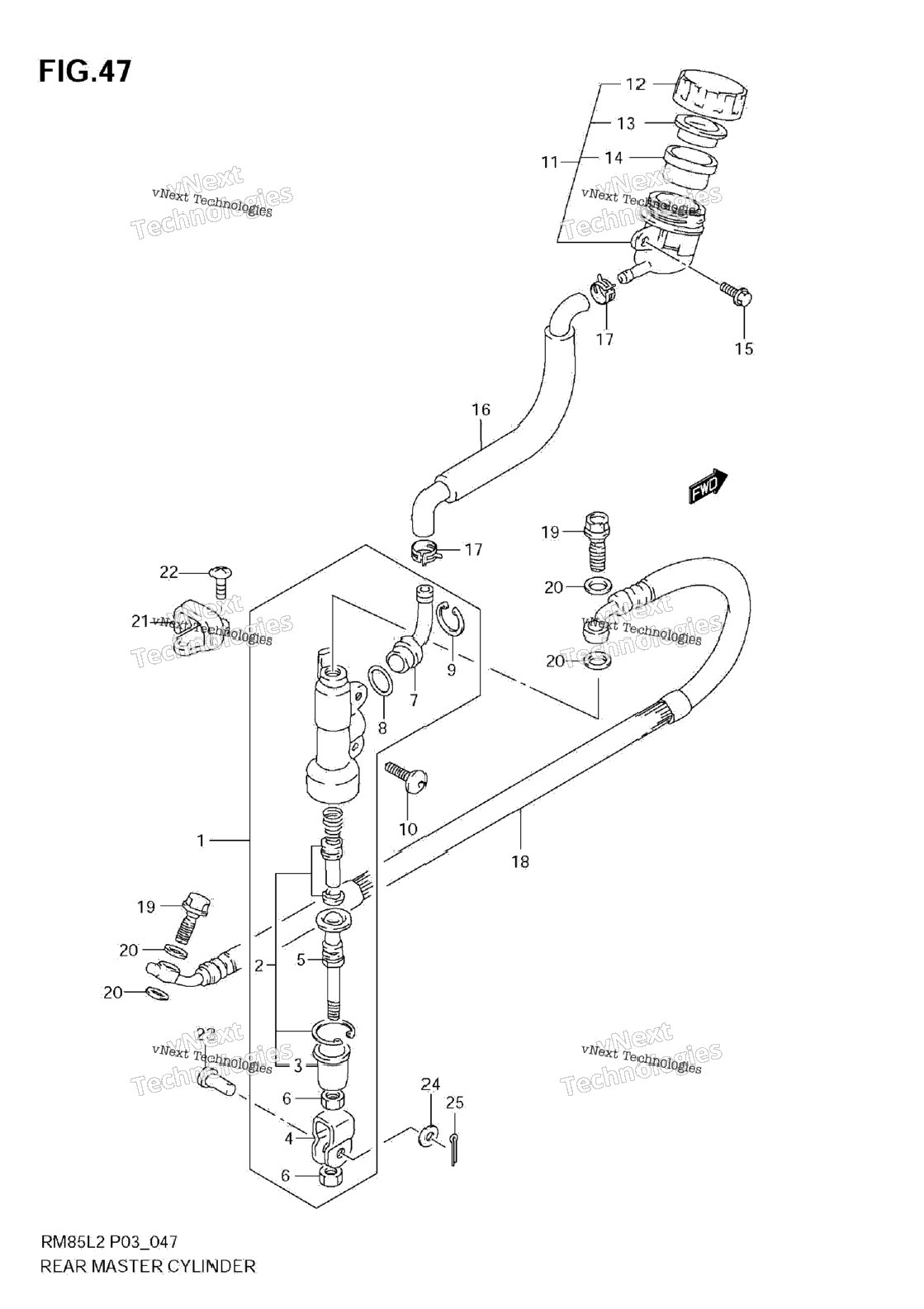 Rear Master Cylinder (Rm85)