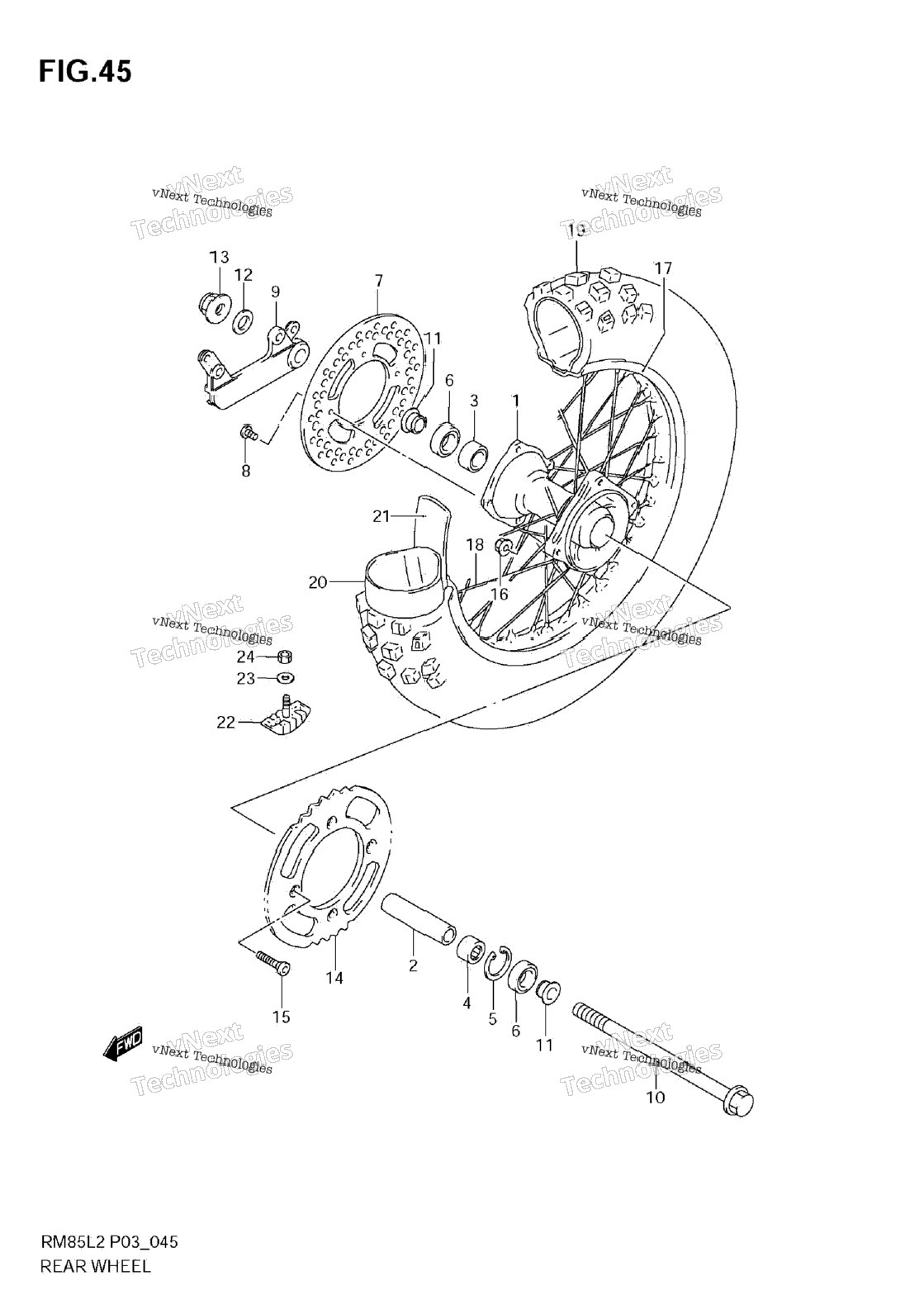 Rear Wheel (Rm85l)