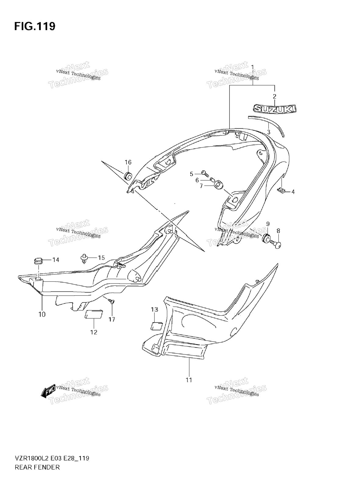 Rear Fender (Vzr1800 L2 E03)