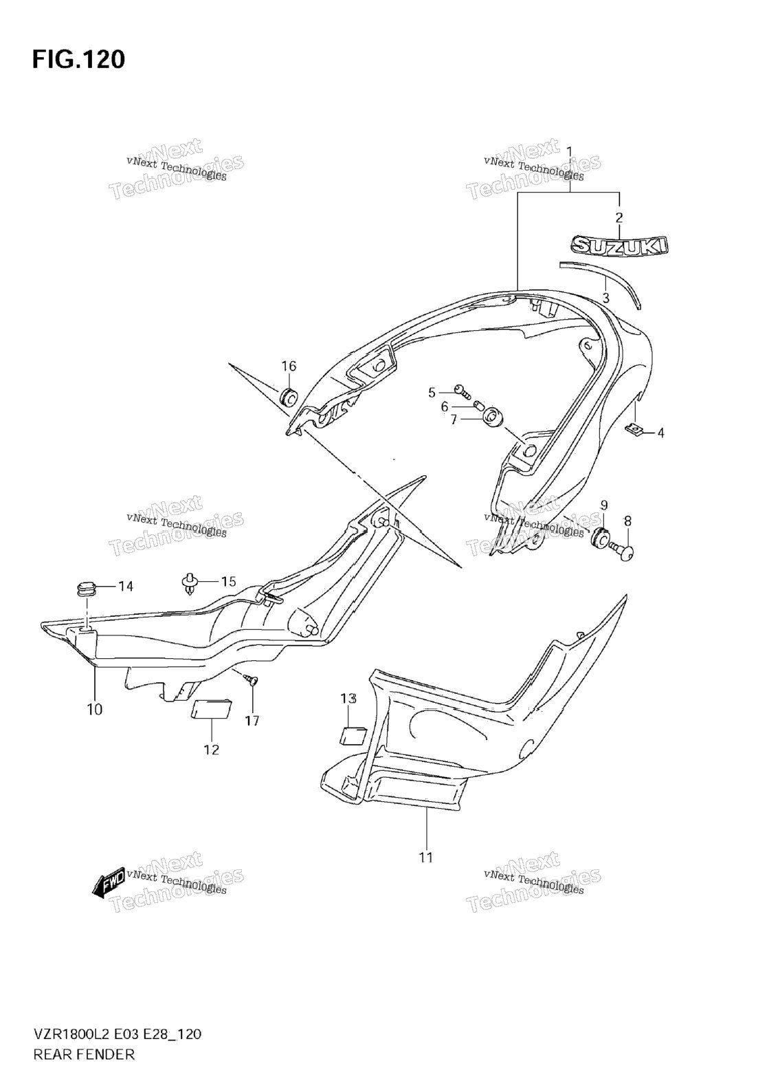 Rear Fender (Vzr1800 L2 E28)