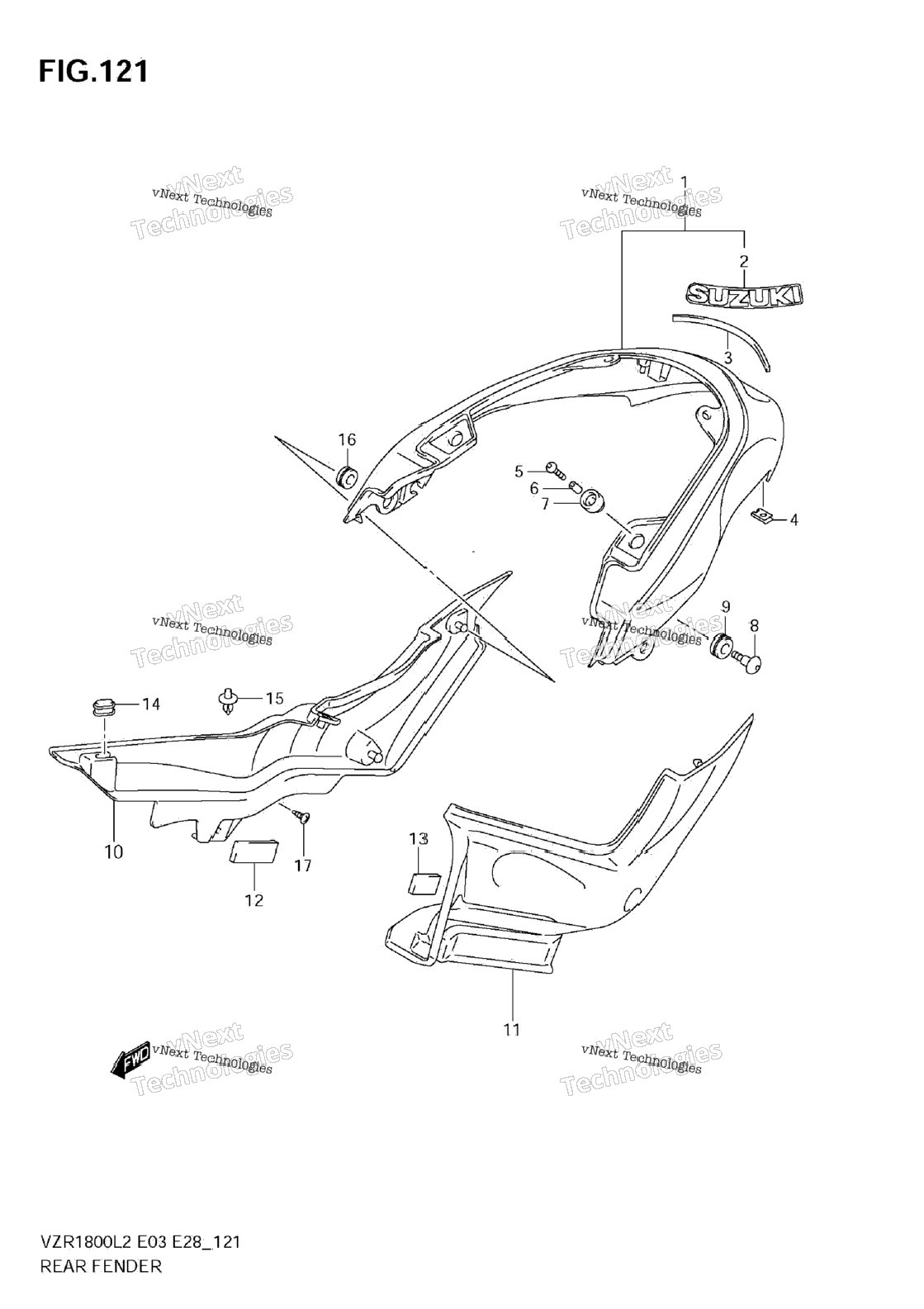 Rear Fender (Vzr1800 L2 E33)
