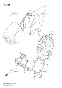 Нажмите для увеличения Headlamp Cover (Vzr1800 L2 E28)