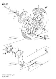 Нажмите для увеличения Rear Wheel (Dr-Z125l3 E33)