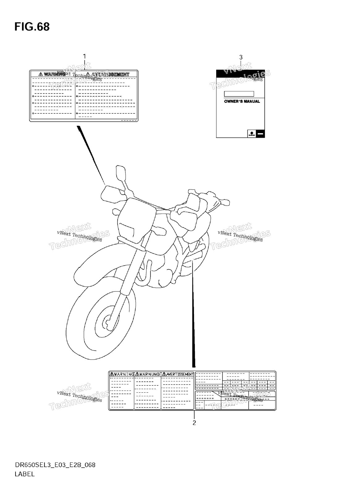 Label (Dr650sel3 E28)
