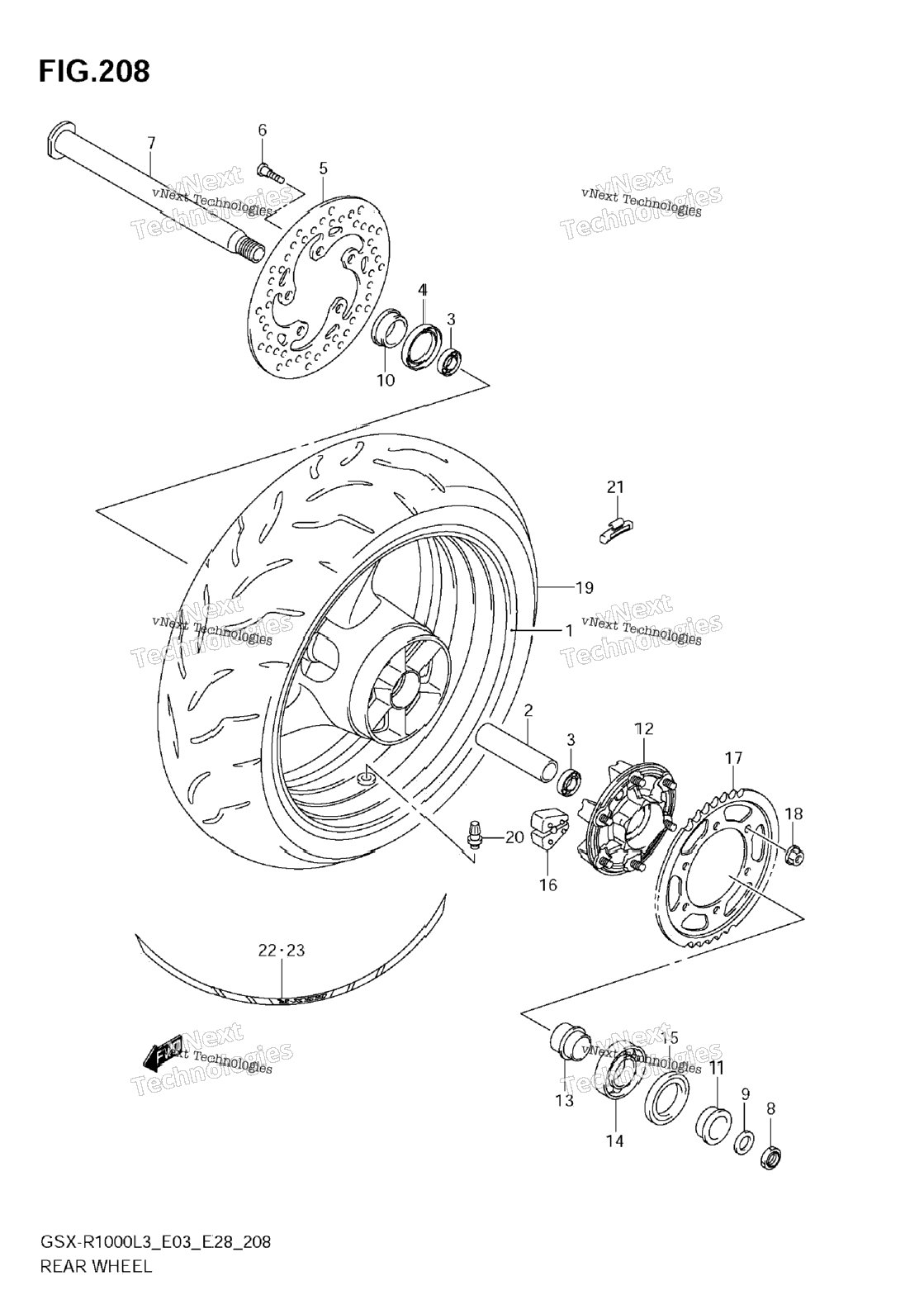 Rear Wheel (Gsx-R1000zl3 E28)