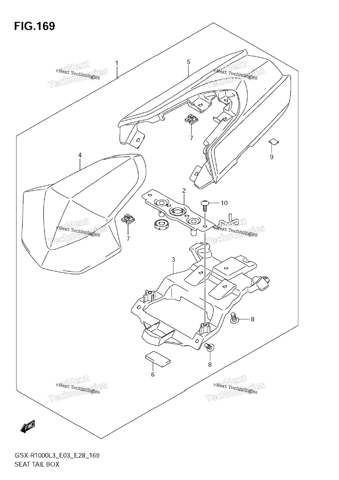 Seat Tail Box (Gsx-R1000zl3 E28)