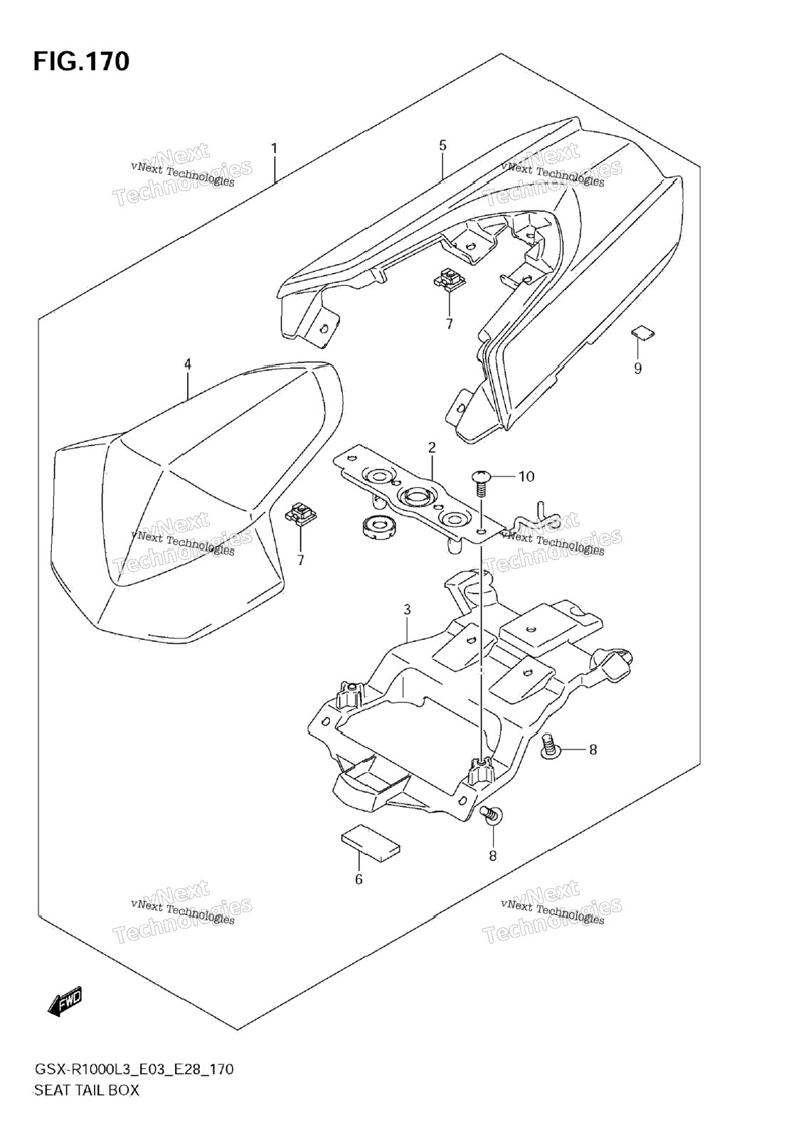 Seat Tail Box (Gsx-R1000zl3 E33)