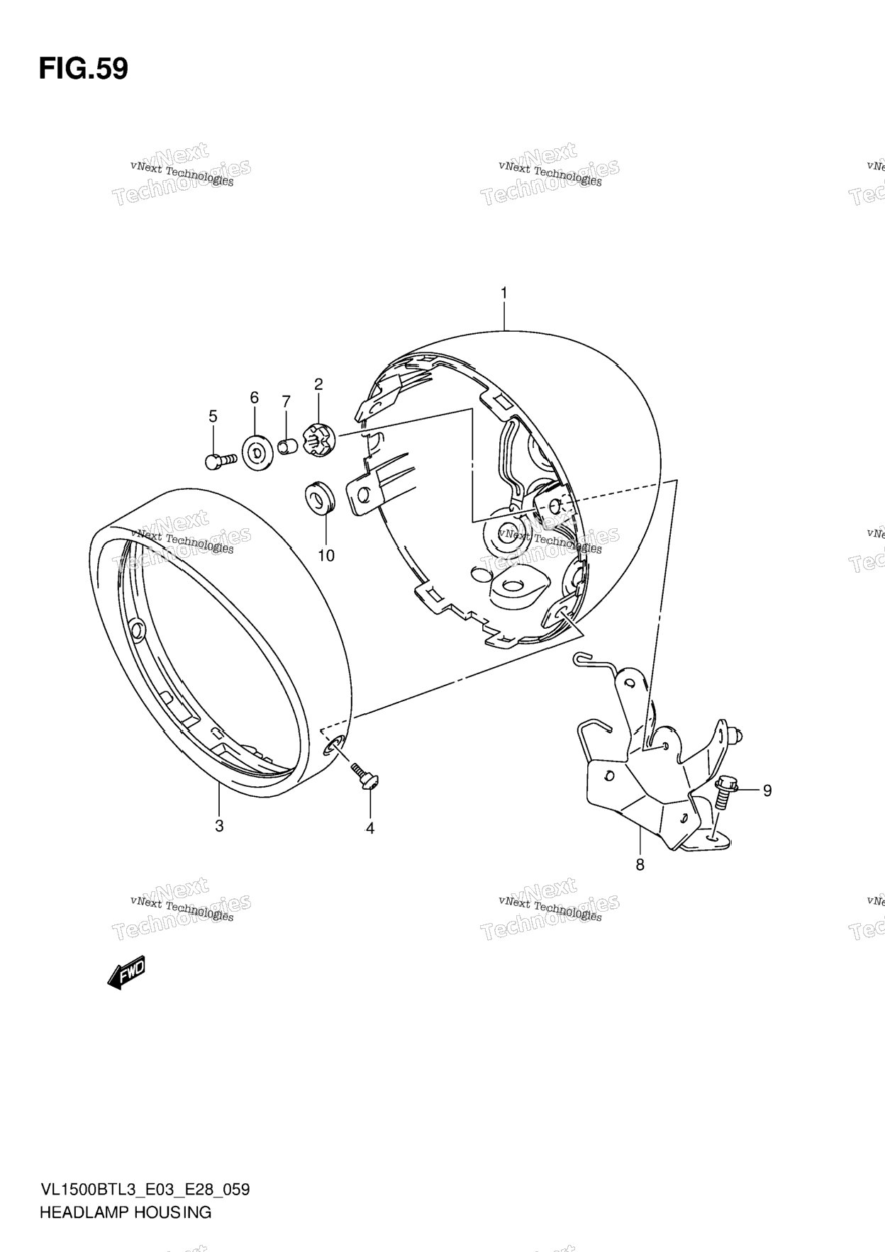 Headlamp Housing