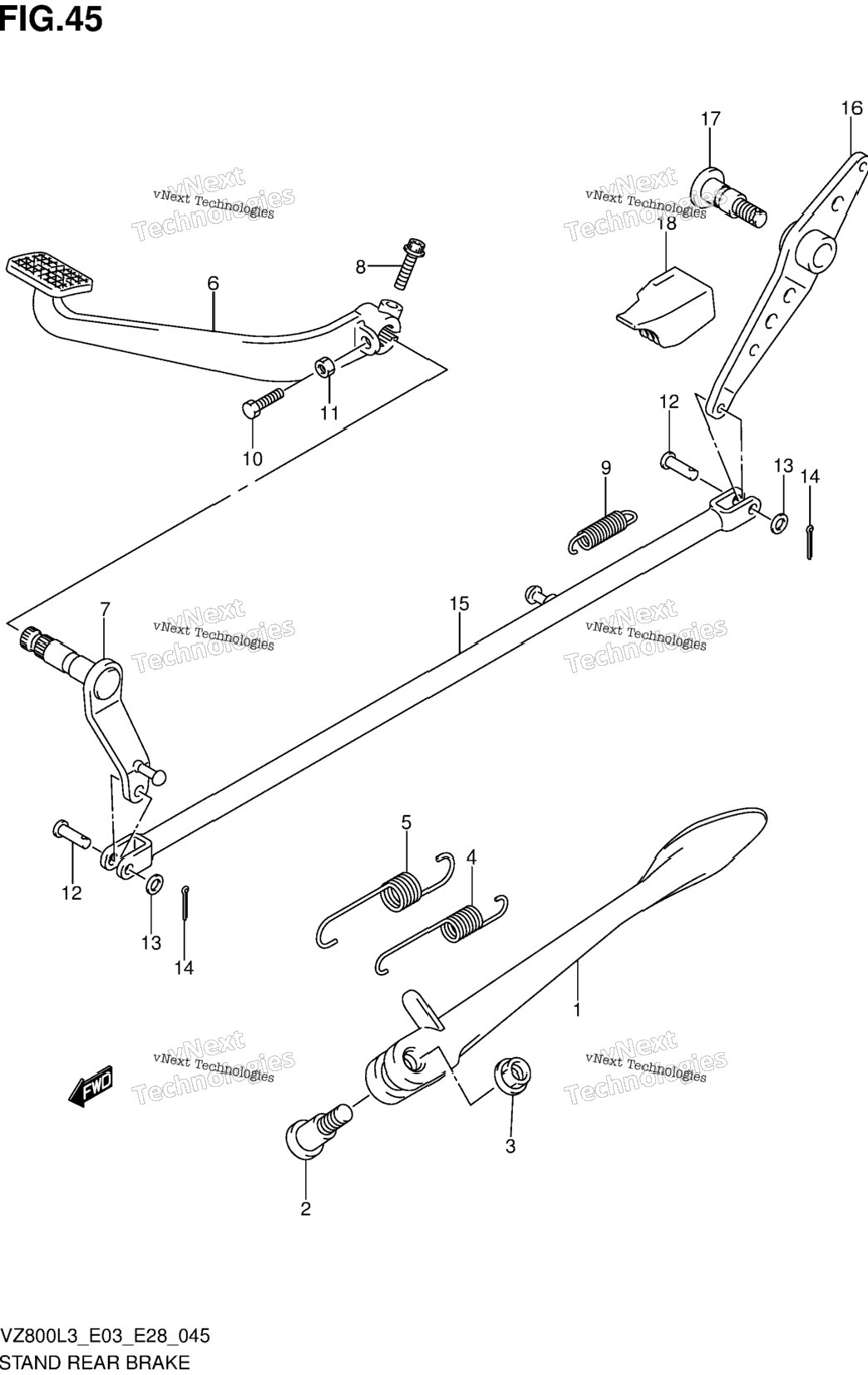 Stand Rear Brake