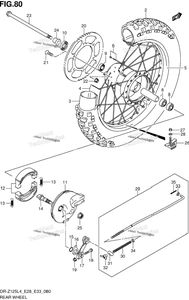Нажмите для увеличения Rear Wheel (Dr-Z125l4 E33)