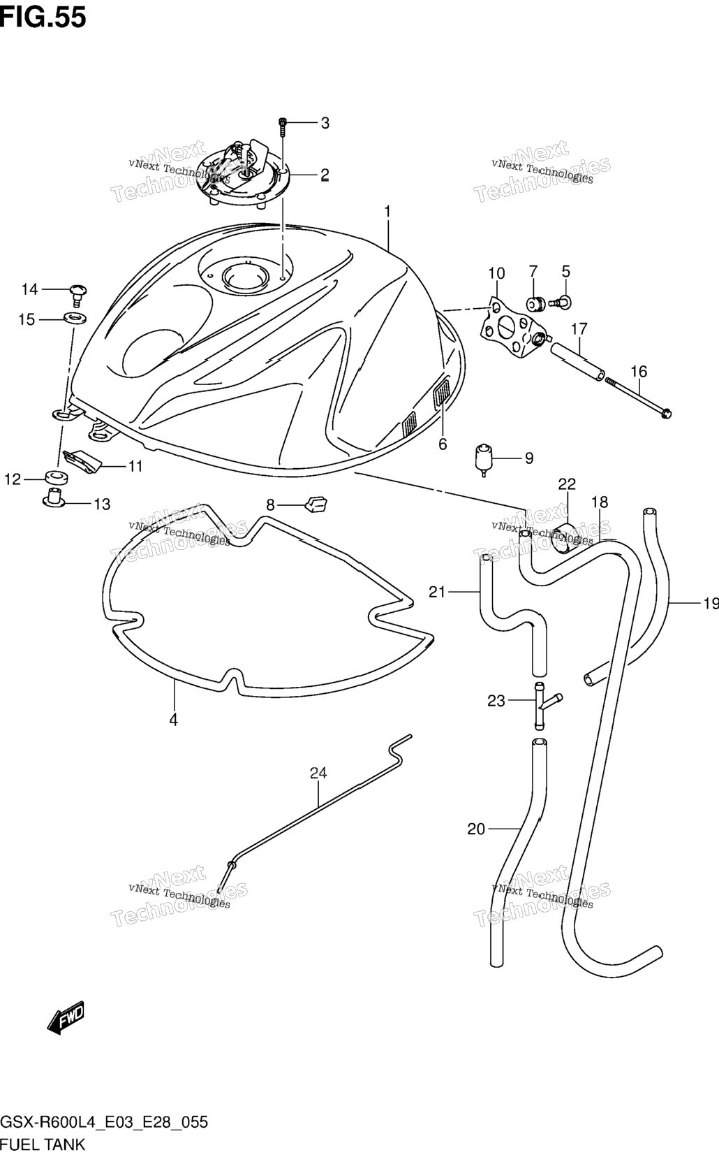 Fuel Tank (Gsx-R600l4 E28)
