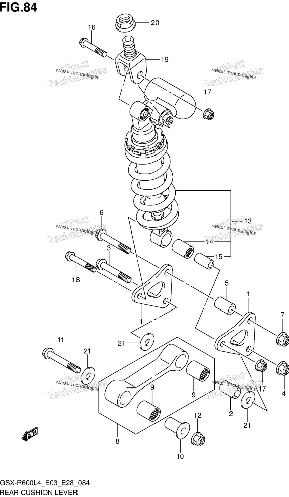 Rear Cushion Lever (Gsx-R600l4 E03)