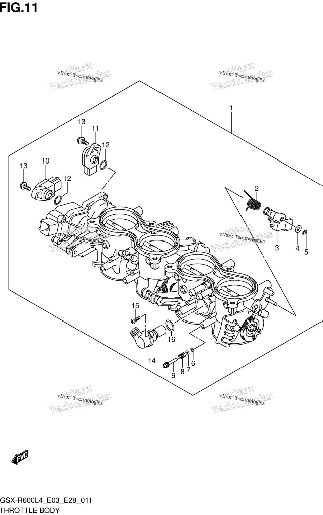 Throttle Body (Gsx-R600l4 E03)