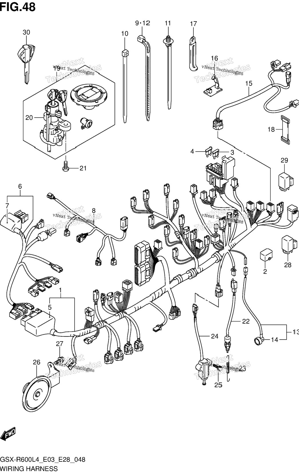 Wiring Harness (Gsx-R600l4 E28)