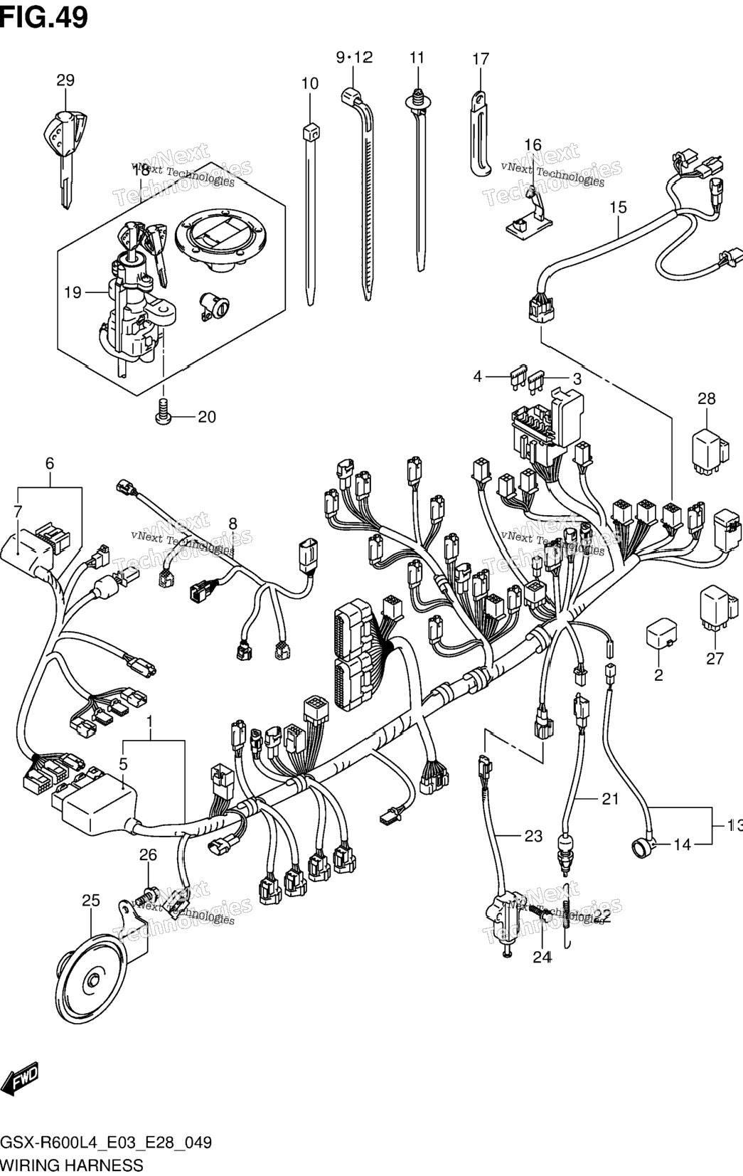 Wiring Harness (Gsx-R600l4 E33)
