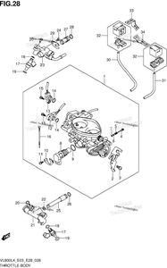 Нажмите для увеличения Throttle Body (Vl800l4 E28)