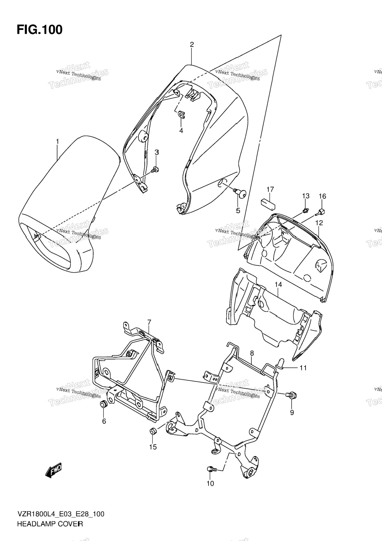 Headlamp Cover (Vzr1800l4 E03)