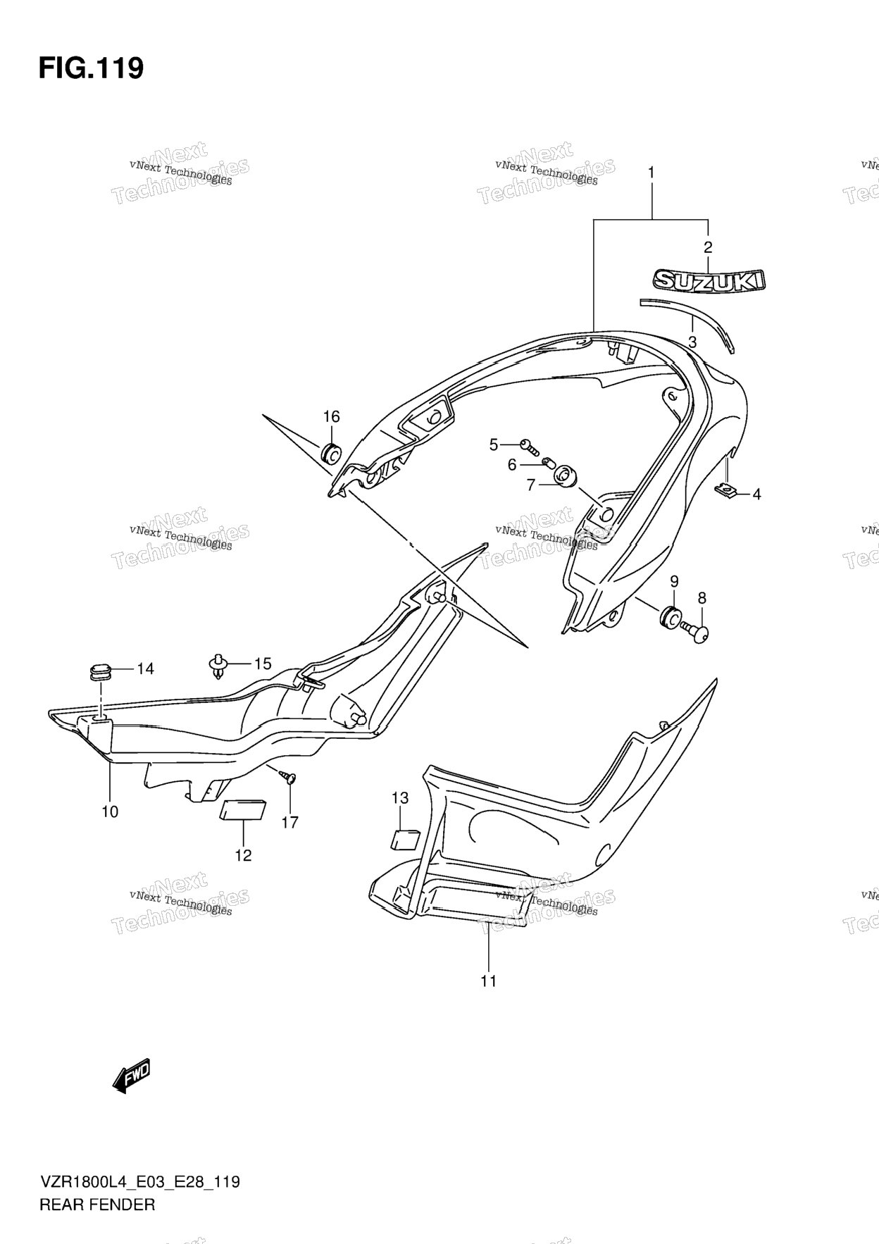 Rear Fender (Vzr1800l4 E03)