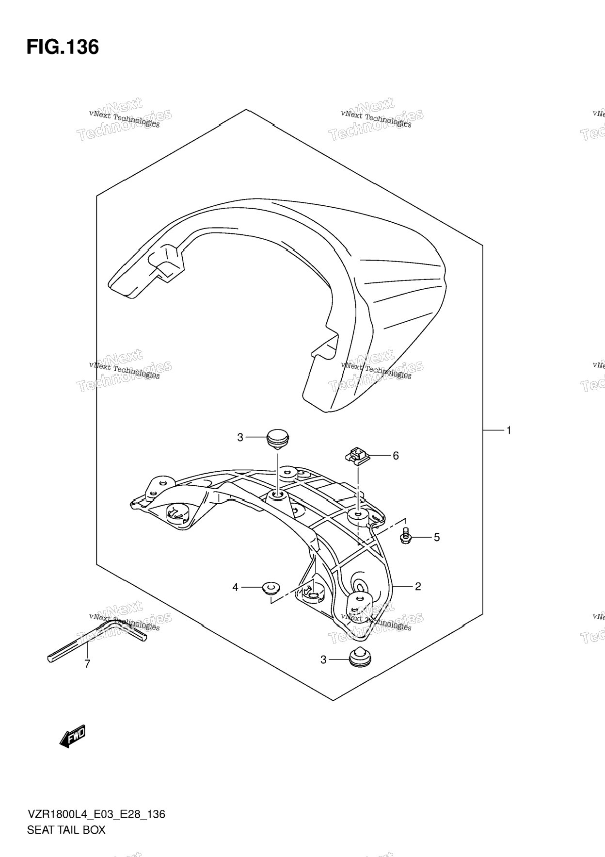 Seat Tail Box (Vzr1800l4 E33)