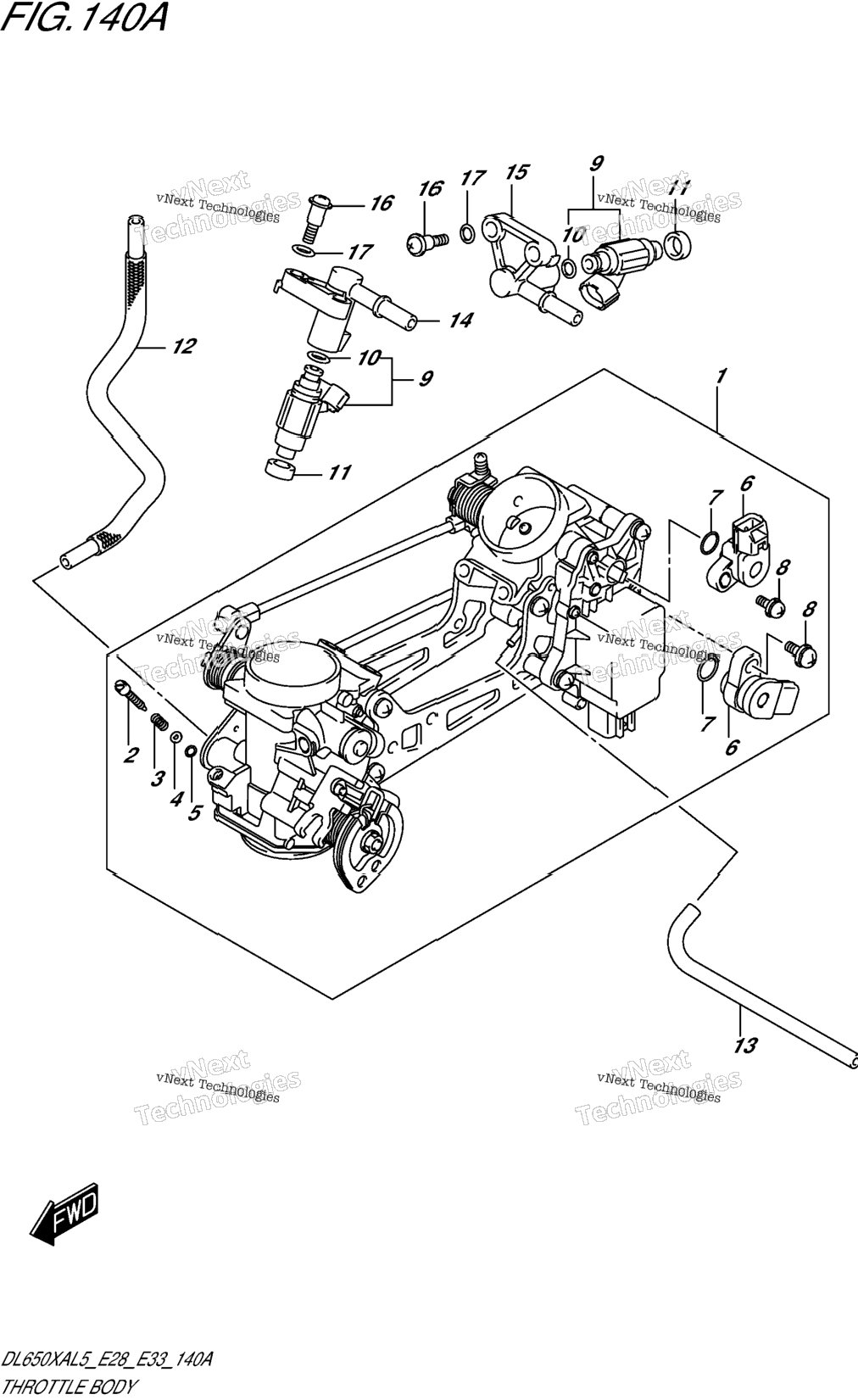 Throttle Body (Dl650xal5 E28)