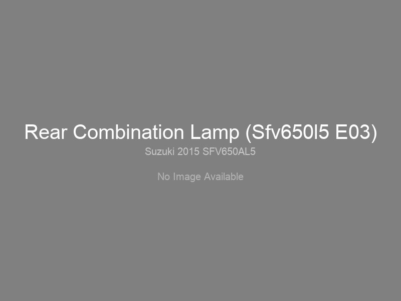 Rear Combination Lamp (Sfv650l5 E03)
