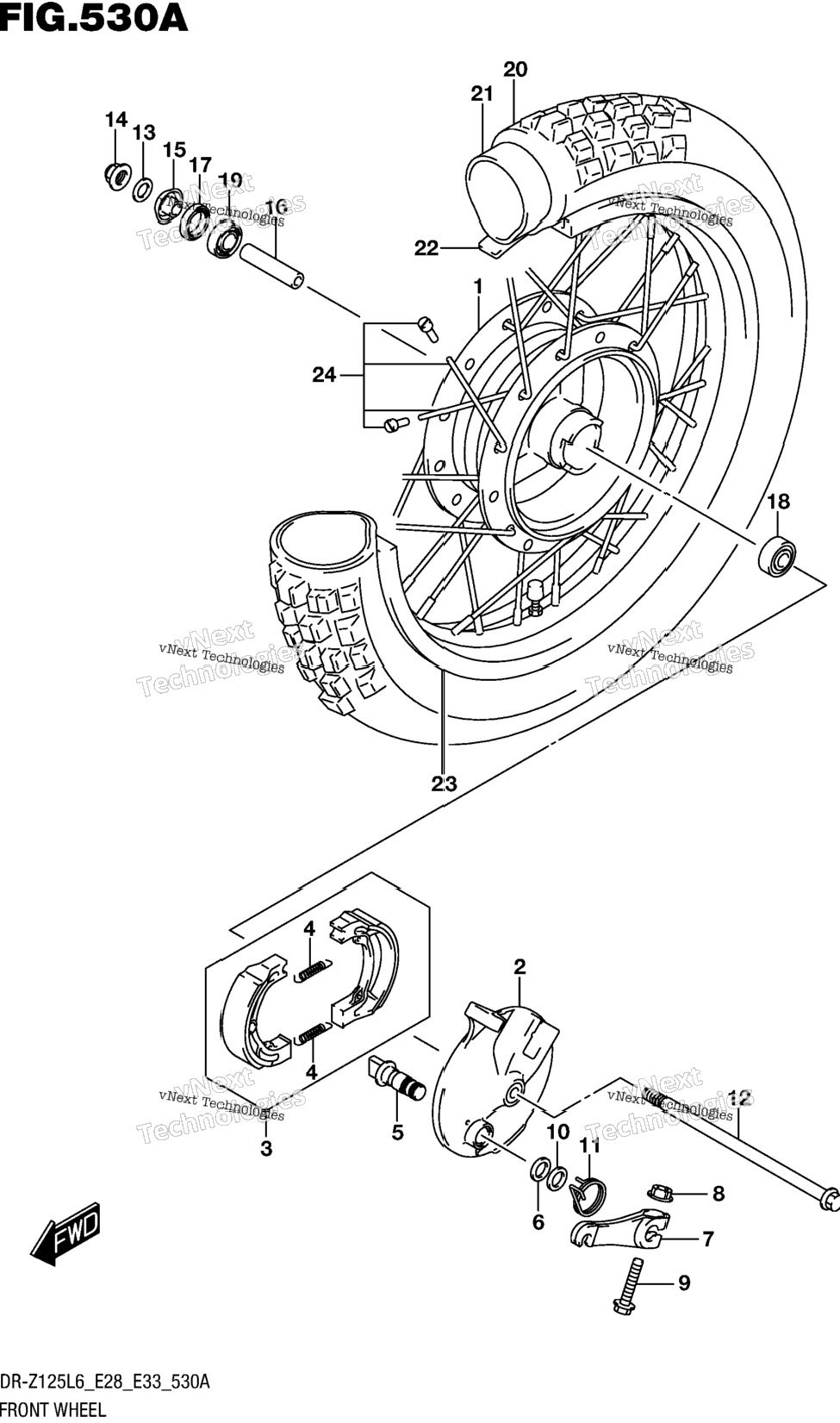 Front Wheel (Dr-Z125l6 E28)