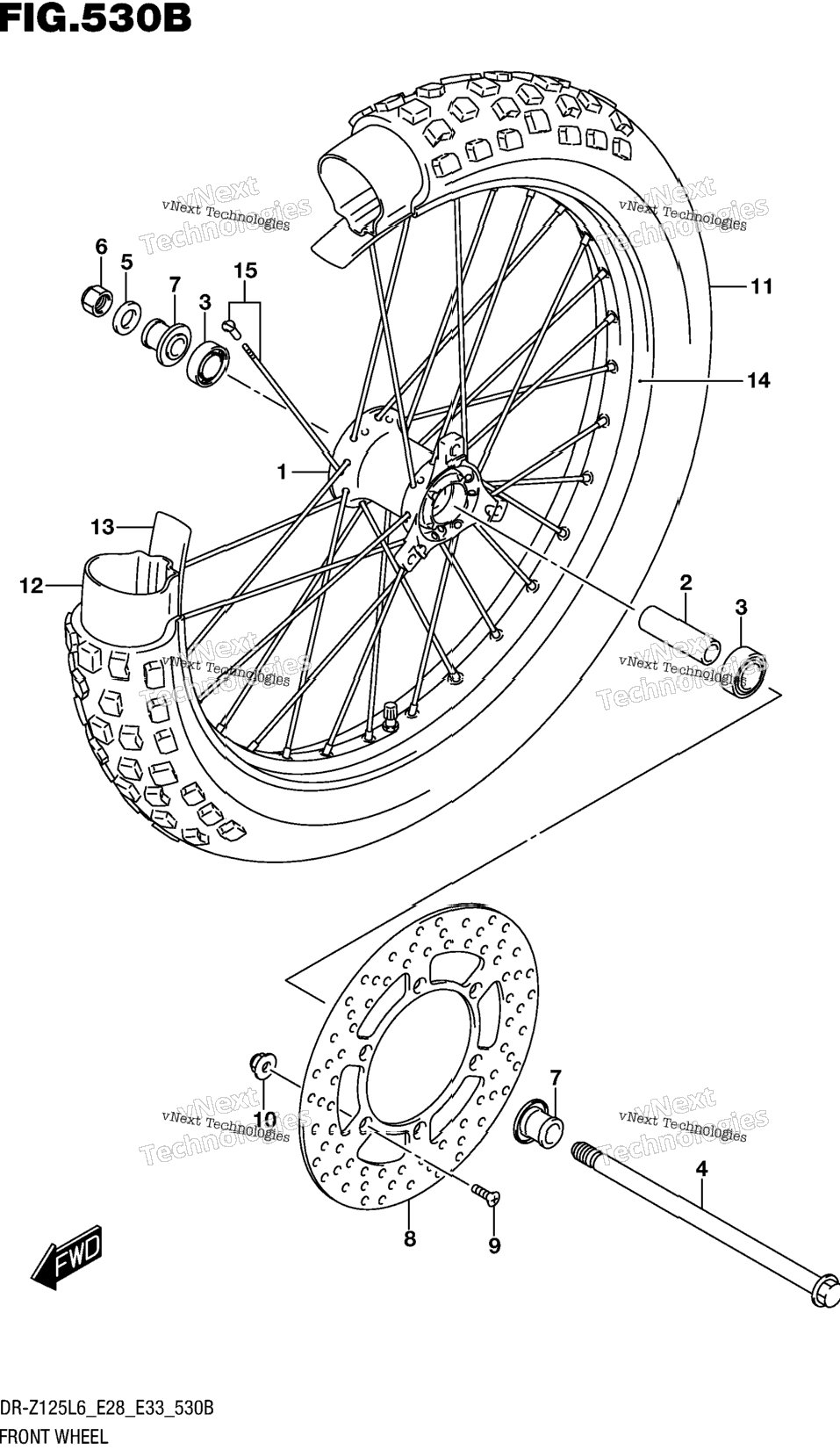 Front Wheel (Dr-Z125ll6 E28)