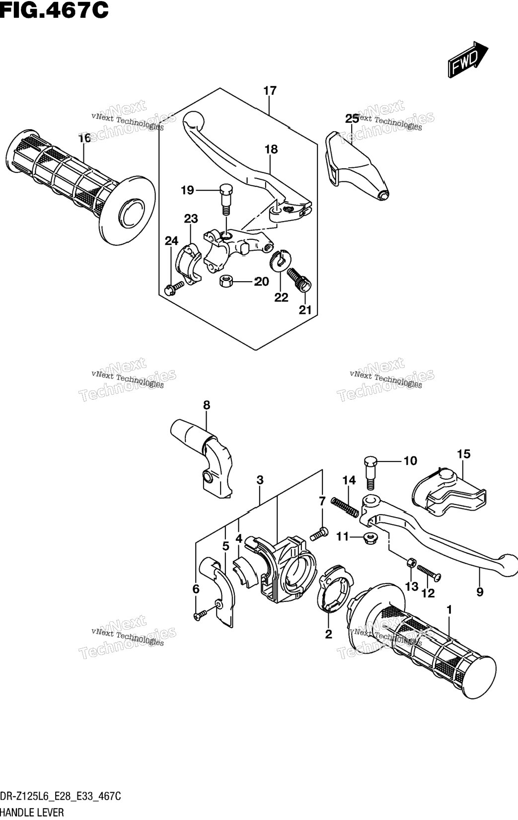 Handle Lever (Dr-Z125ll6 E33)