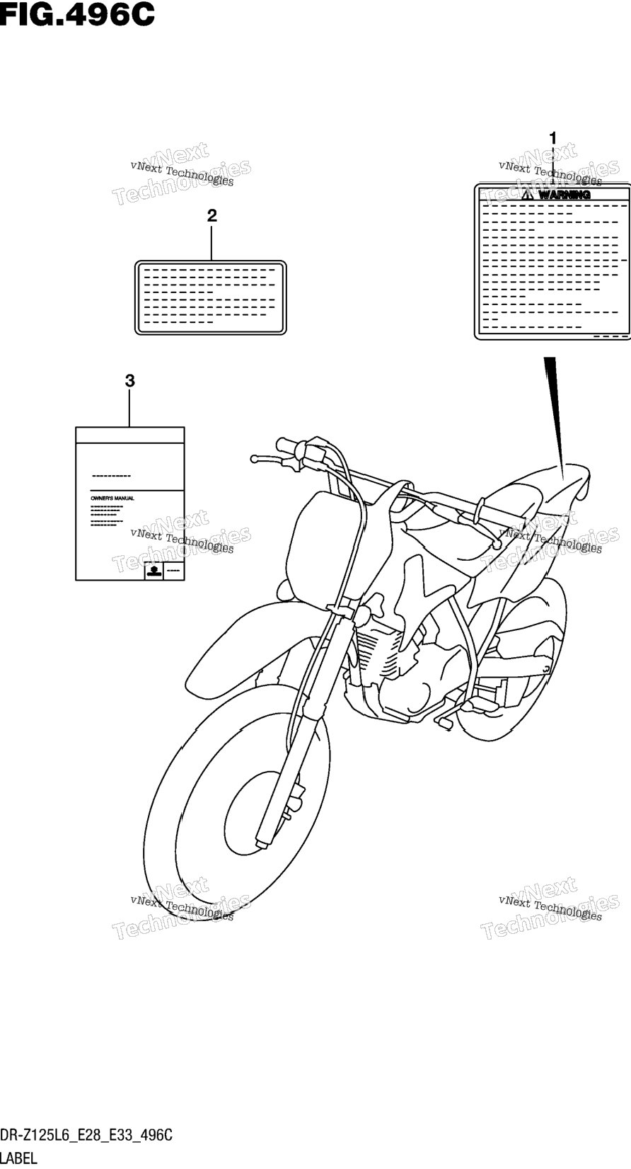 Label (Dr-Z125ll6 E33)