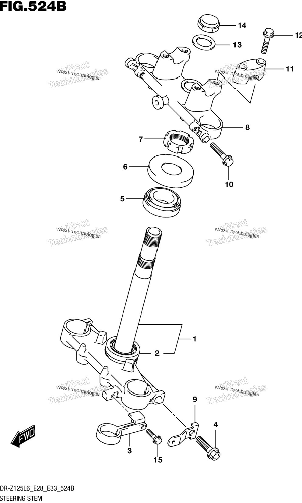 Steering Stem (Dr-Z125ll6 E28)