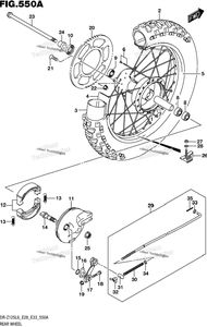 Нажмите для увеличения Rear Wheel (Dr-Z125l6 E28)