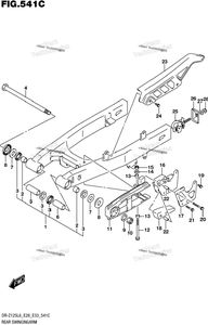 Нажмите для увеличения Rear Swingingarm (Dr-Z125ll6 E33)