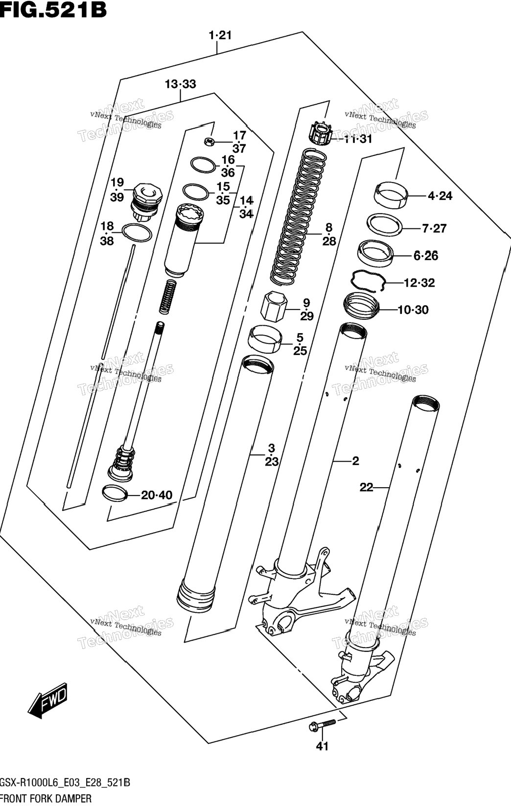 Front Fork Damper (Gsx-R1000l6 E28)