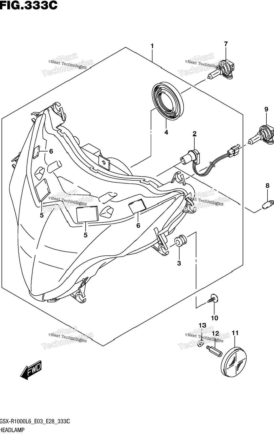 Headlamp (Gsx-R1000l6 E33)