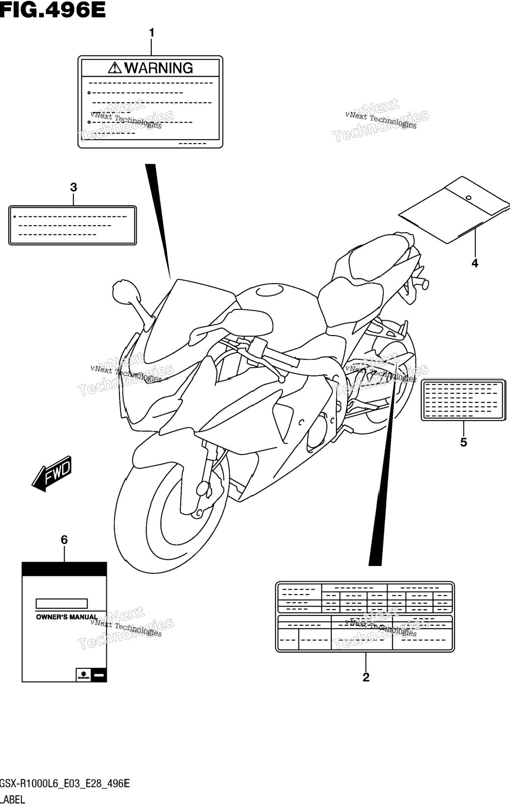 Label (Gsx-R1000al6 E33)