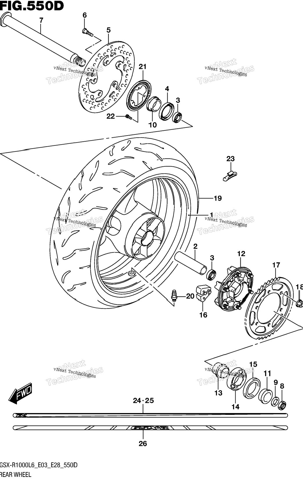 Rear Wheel (Gsx-R1000al6 E28)