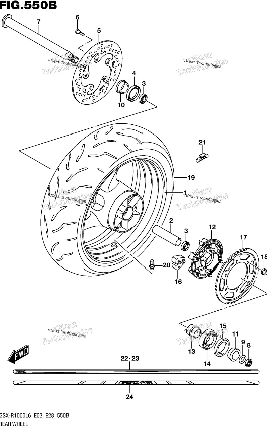 Rear Wheel (Gsx-R1000l6 E28)