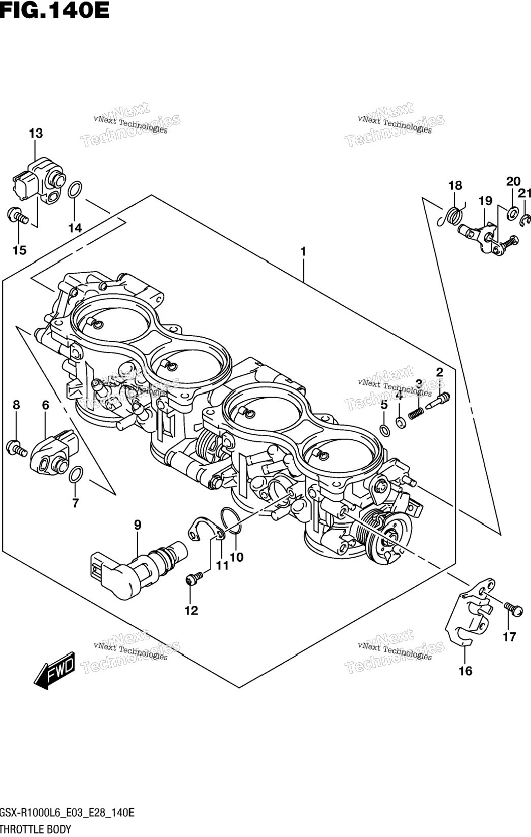 Throttle Body (Gsx-R1000al6 E33)