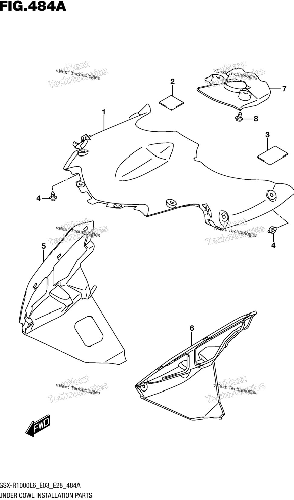 Under Cowl Installation Parts