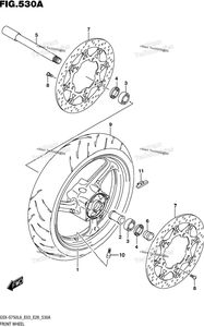 Нажмите для увеличения Front Wheel (Gsx-S750l6 E03)