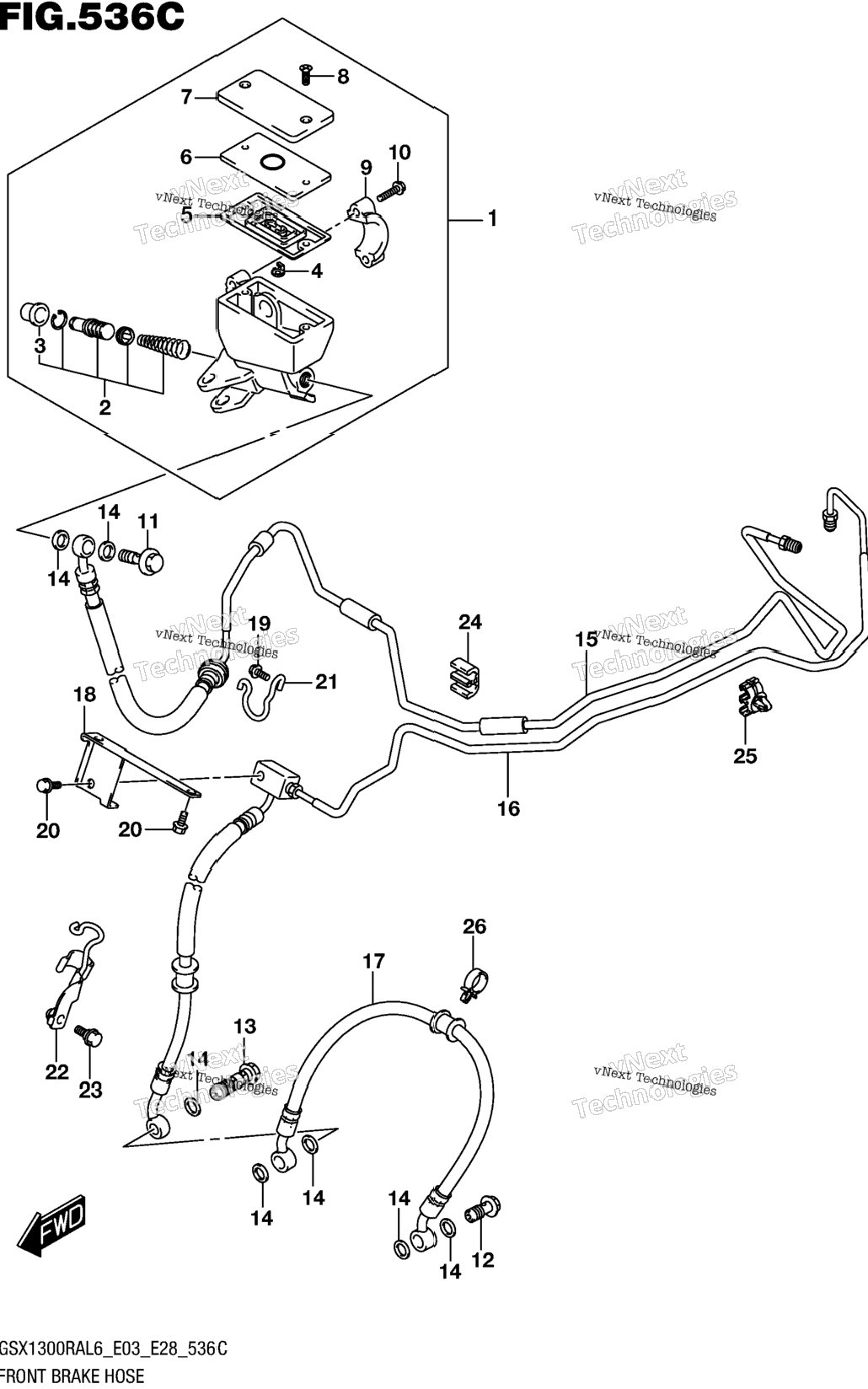 Front Brake Hose (Gsx1300ral6 E33)