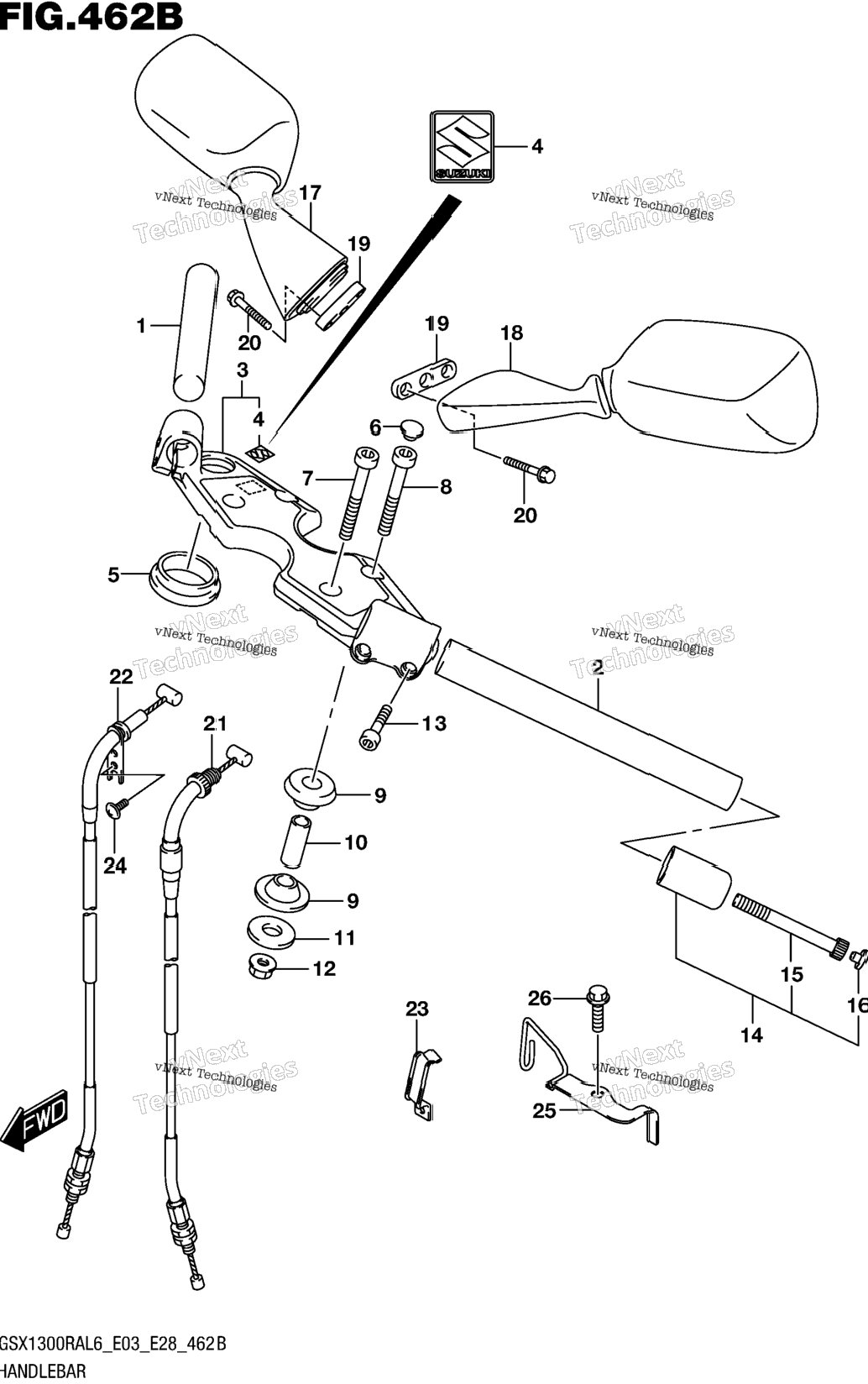 Handlebar (Gsx1300ral6 E28)